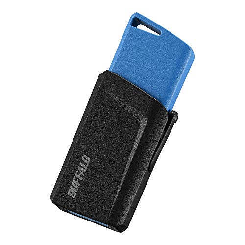 BUFFALO USB3.1(Gen1)プッシュスライドUSBメモリ 16GB ブルー RUF3-SP16G-BL