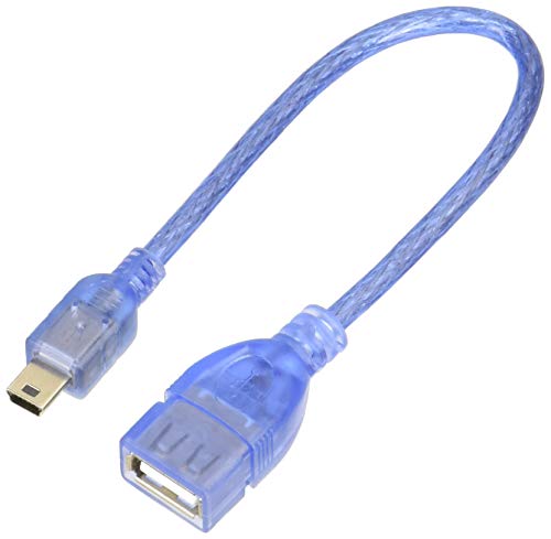 変換名人 USB(A・メス) -miniUSB(オス)変換ケーブル ( 約20cm ) USBA-M5/CA20