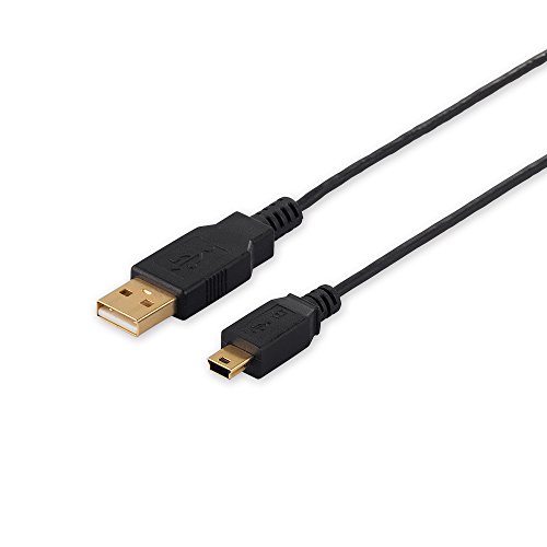 BUFFALO USB2.0ケーブル (A to miniB) スリムタイプ ブラック 2m BSUAMNSM220BK