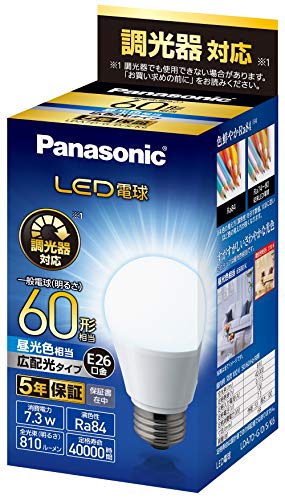 パナソニック LED電球 口金直径26mm 電球60形相当 .