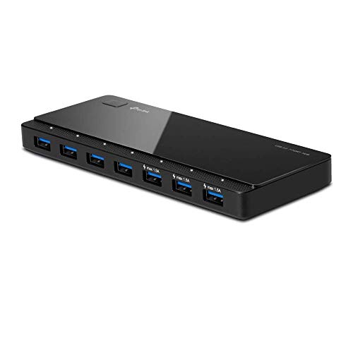 TP-Link 7ポート高速USB3.0 HUB バスパワー 最大転送速度10Gビット/秒 ACアダプタ付 ケーブル1m UH700
