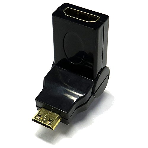 エスエスエーサービス ( miniHDMI 180度可動コネクタ ) タイプC(オス)-タイプA(メス) SMHM-HDAFL