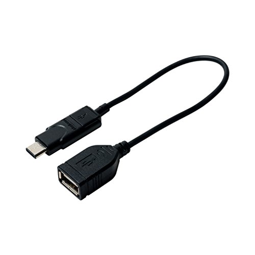 ミヨシ MCO USB マイクロB/USB TypeC対応ホストアダプタ ブラック SAD-CH01/BK
